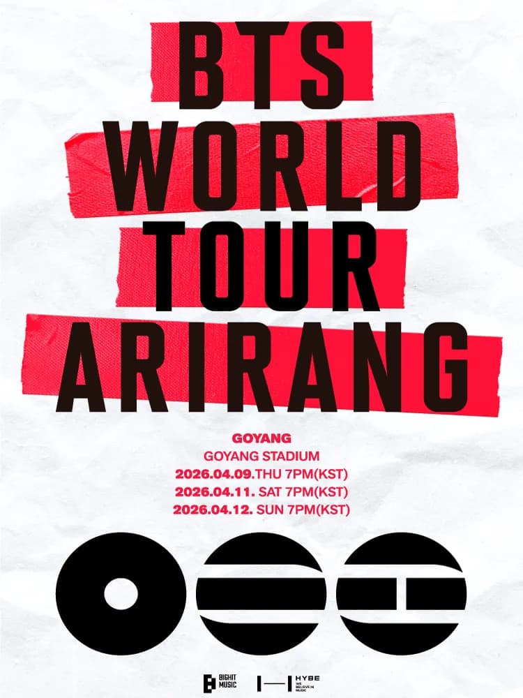 BTS WORLD TOUR ARIRANG poster