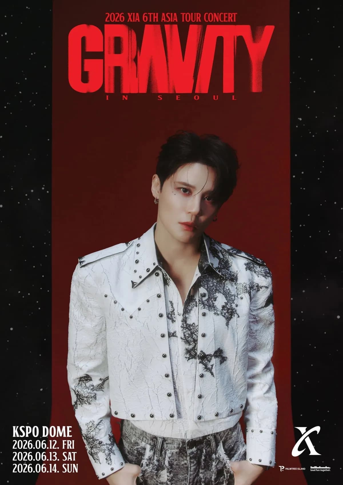 2026 XIA 6TH ASIA TOUR CONCERT GRAVITY IN SEOUL poster
