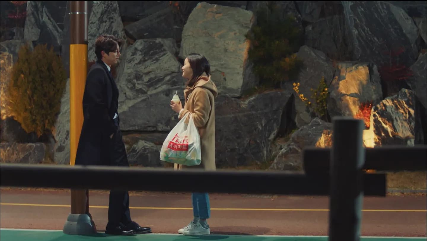 Cheongna Lake lakeside path at dusk