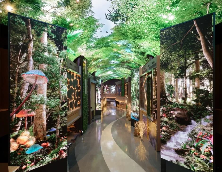 Aurora Hall 150-meter LED ceiling light show inside INSPIRE Mall