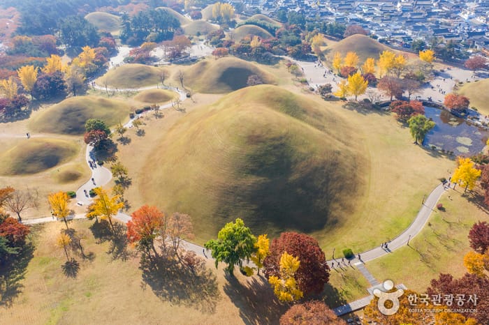 Daereungwon Tomb Complex royal burial mounds in Gyeongju (view 4)