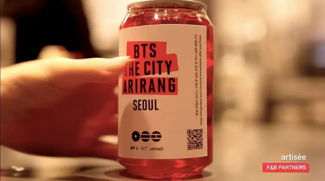 Strawberry Omija tea with red omija berries, Artisée CITY ARIRANG menu