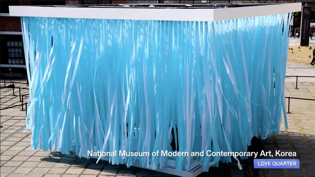 Fans visiting the MMCA LOVE QUARTER installation during the BTS CITY ARIRANG campaign