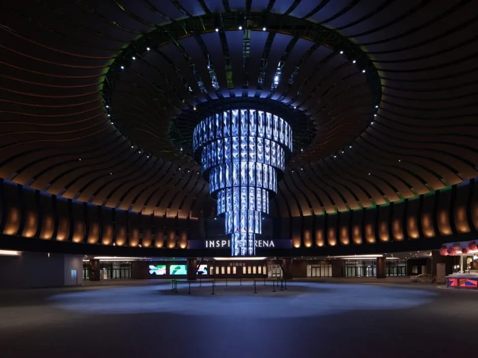 INSPIRE Arena lobby entrance before a concert