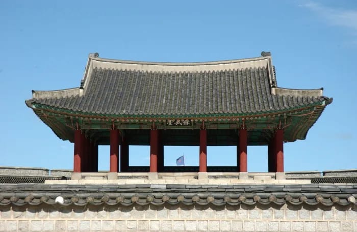 Yeonmudae Eastern Command Post at Hwaseong Fortress with traditional Korean archery range