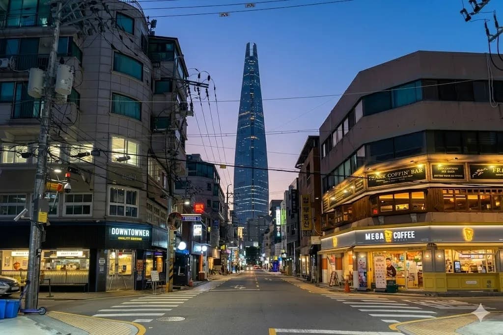 Songlidangil cafe street in Songpa-gu, Seoul